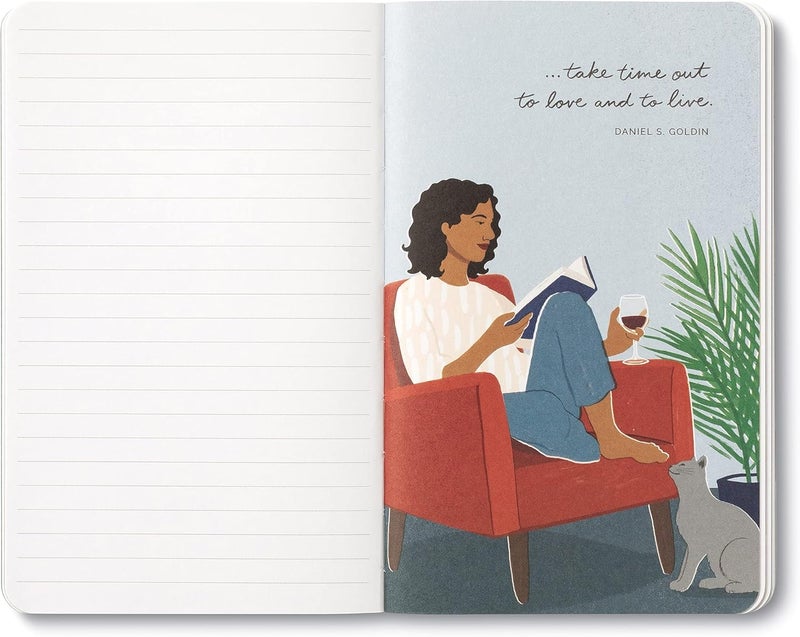 Compendium Softcover Journal - Life is to be enjoyed. – A Write Now Journal with 128 Lined Pages, 5″W x 8″H - Image 3